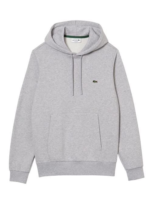 felpa lacoste | SH9623CCA GRIGIO